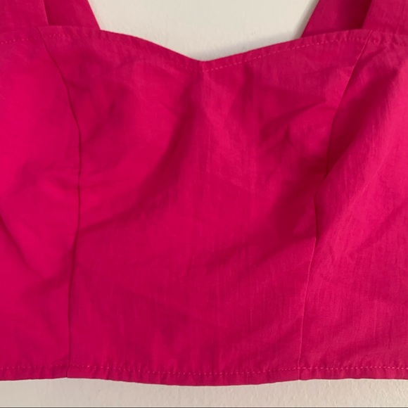 INC Crop Top Bralet in Hot Pink Strappy Fitted Size XS - Picture 7 of 9